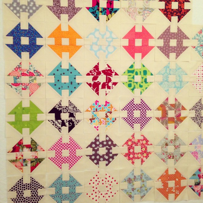 Blocks lined up like little soldiers!