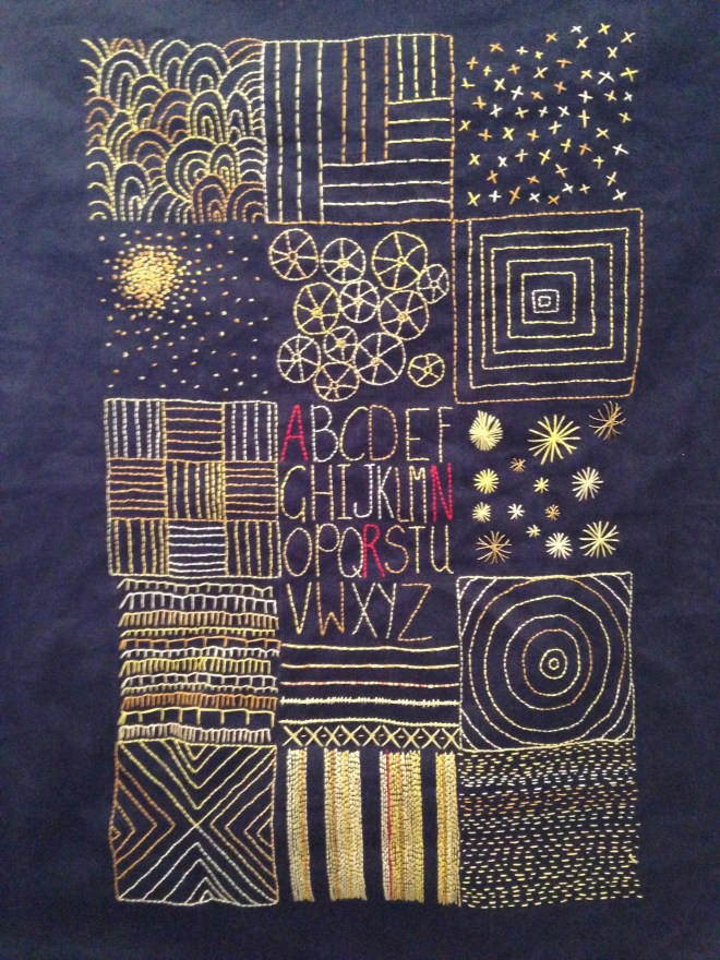 Yellow Embroidery Sampler