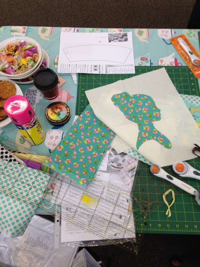 The view of my very messy work space! Oh dear...