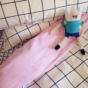 Even Finn's excited about the new quilt cover set!!